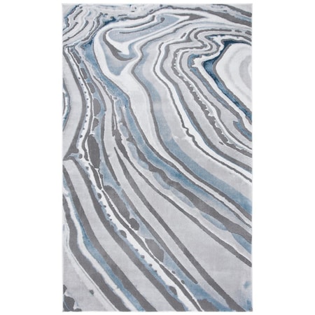 Safavieh Craft Contemporary Area Round RugBlue & Grey 6 ft.7 in. x 6 ft.7 in. CFT843M-7R